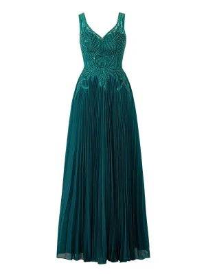 Abigail Dark Green | A-line V-neck Chiffon Prom Dress