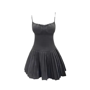 AIYAMIS Sweet Lolita Kawaii slip Dress Pleated Skirt