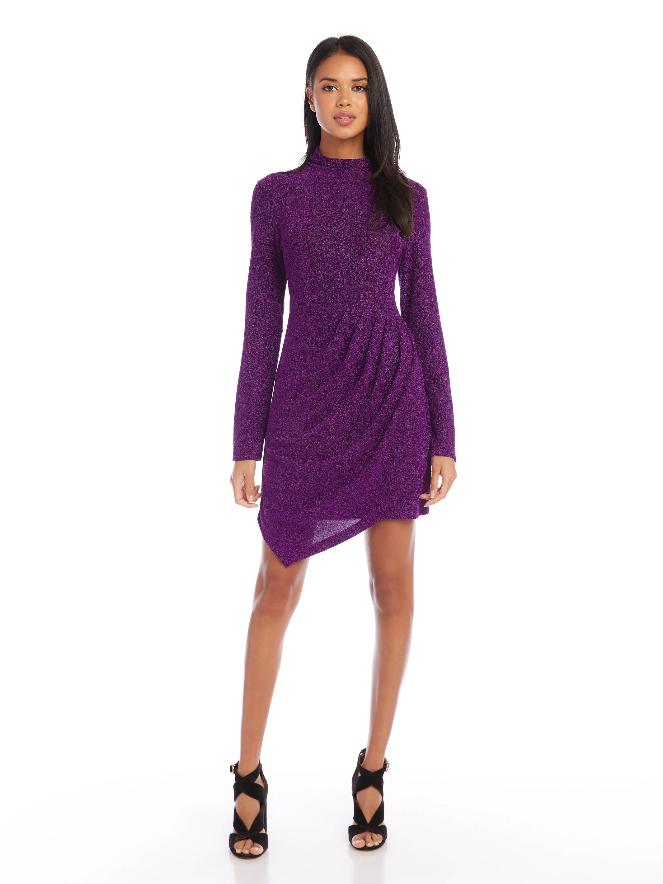 Asymmetric Drape Front Dress