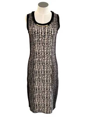 Carmen Marc Valvo Size S Metallic Snake Print Dress