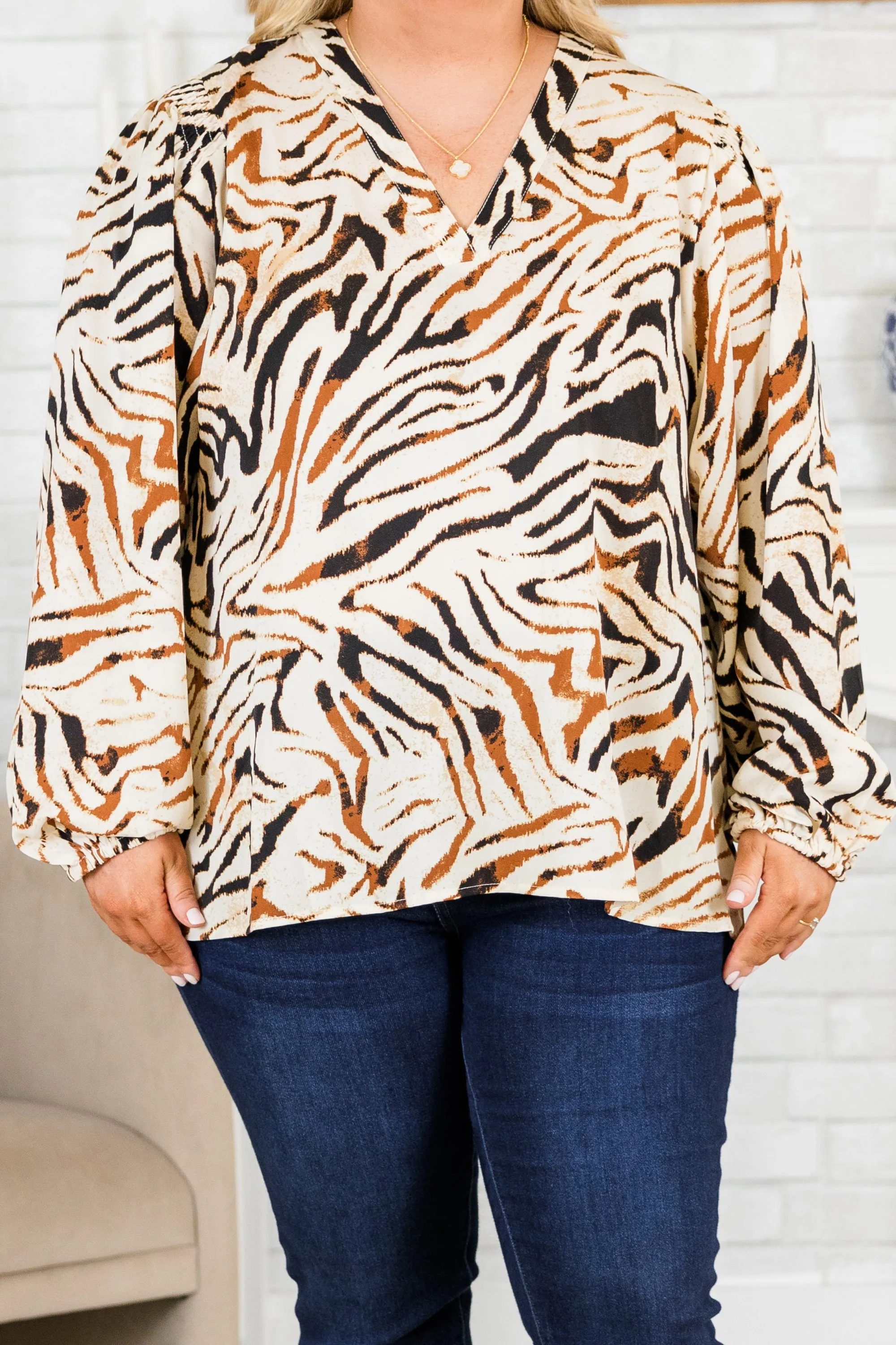 Chic And Cute Blouse, Toffee