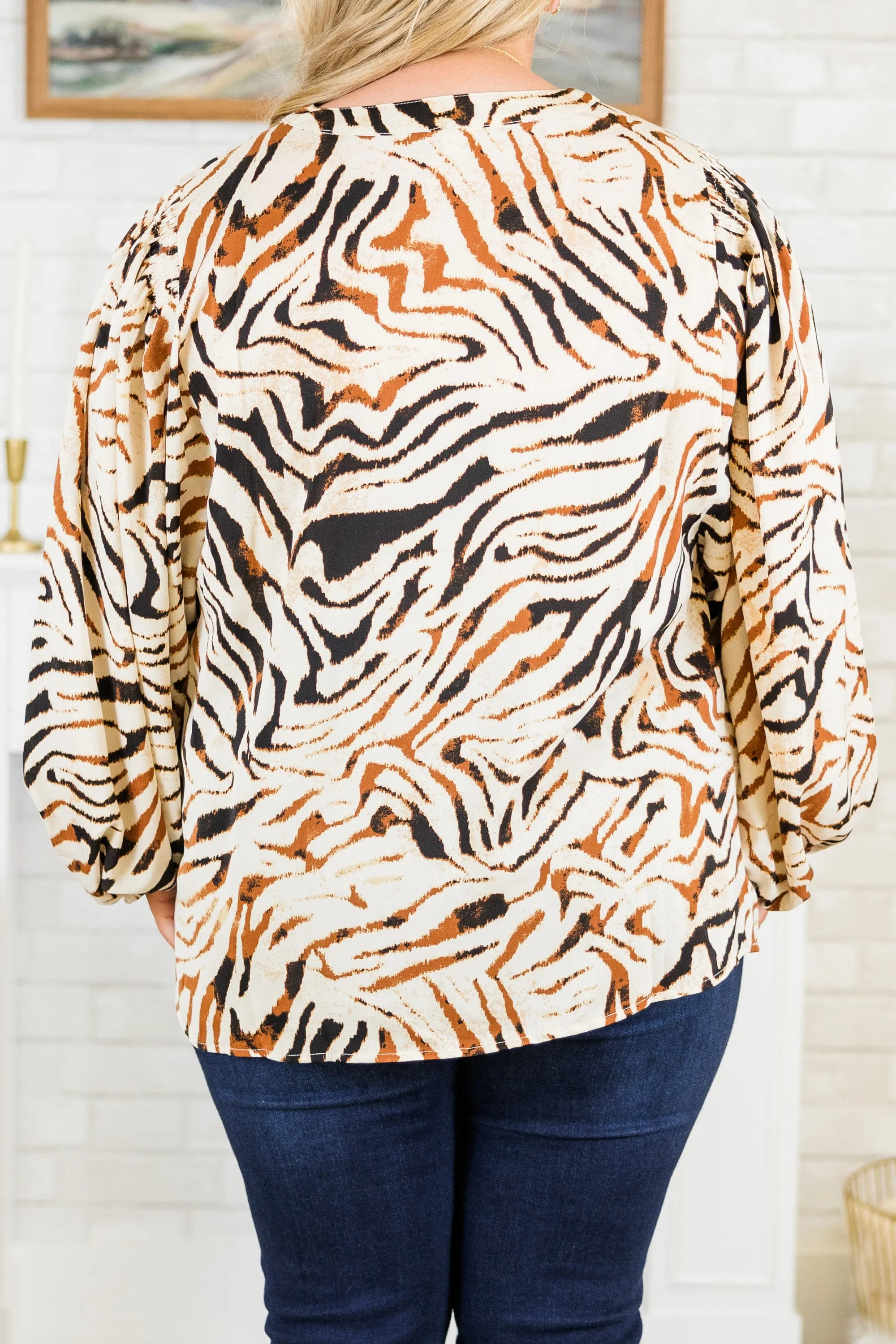 Chic And Cute Blouse, Toffee