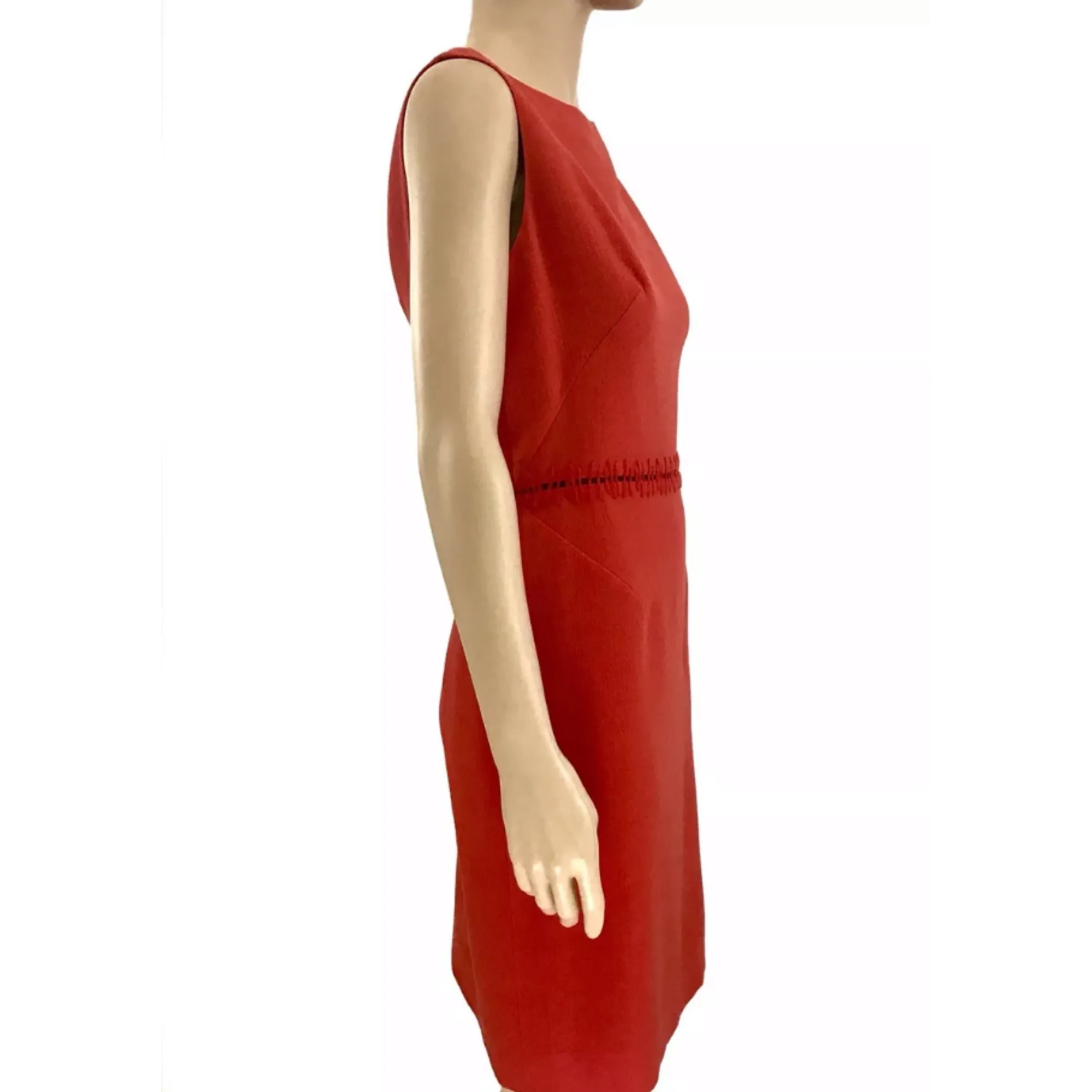 Christian Lacroix Paris Red Crochet Sleeveless Dress Size US10 | IT44