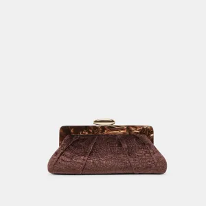 DANNY CLUTCH BROWN VELVET