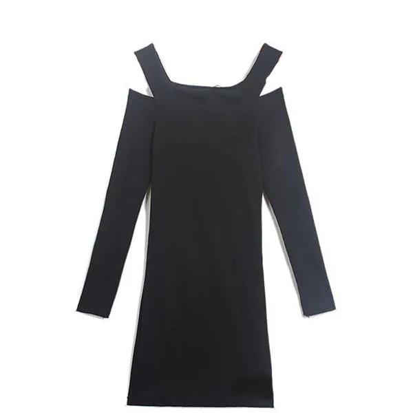 Fashion Knitted Dress Women Long Sleeve Winter Dress