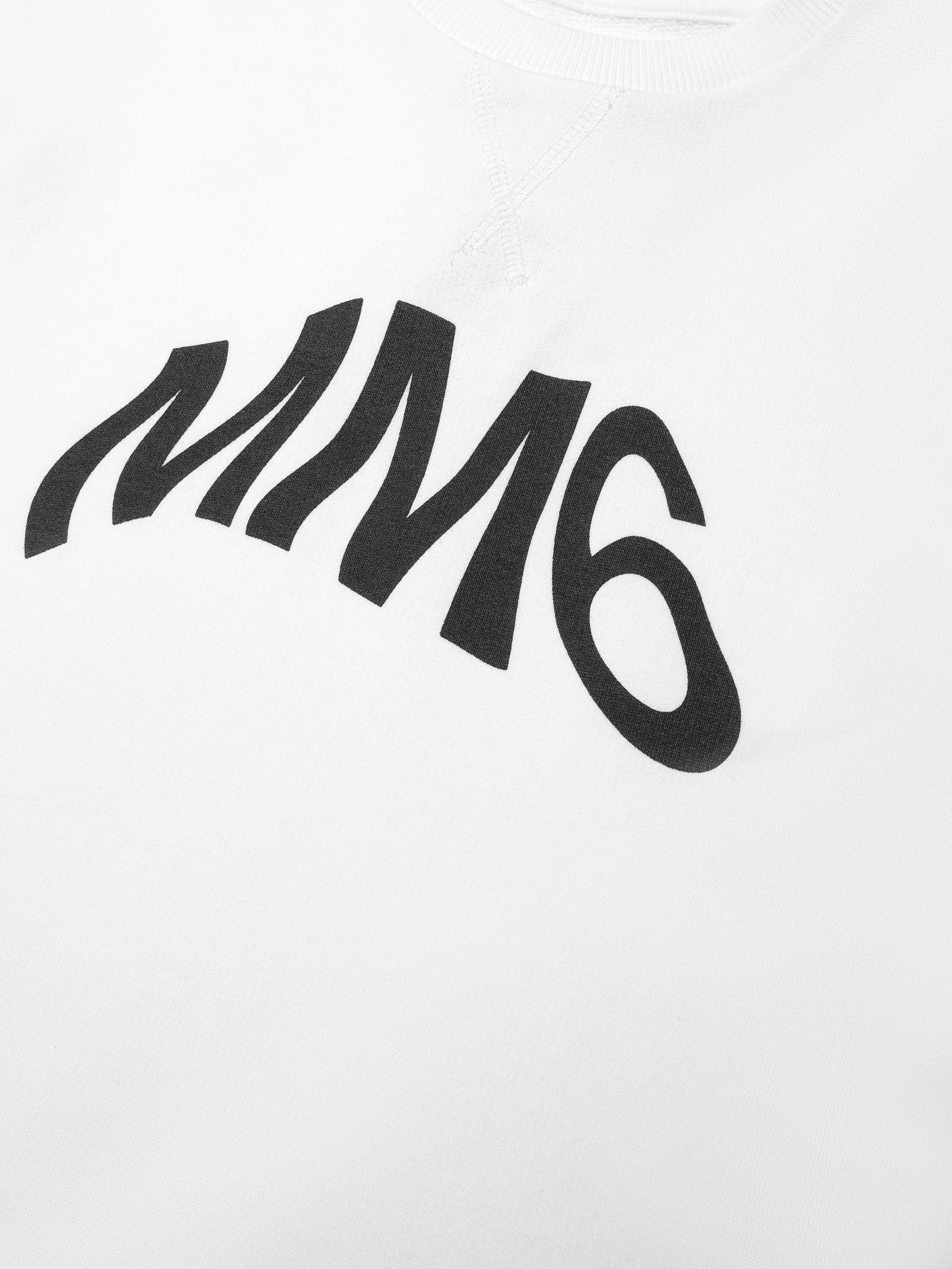 MM6 Maison Margiela Kids Logo T-Shirt Dress In White