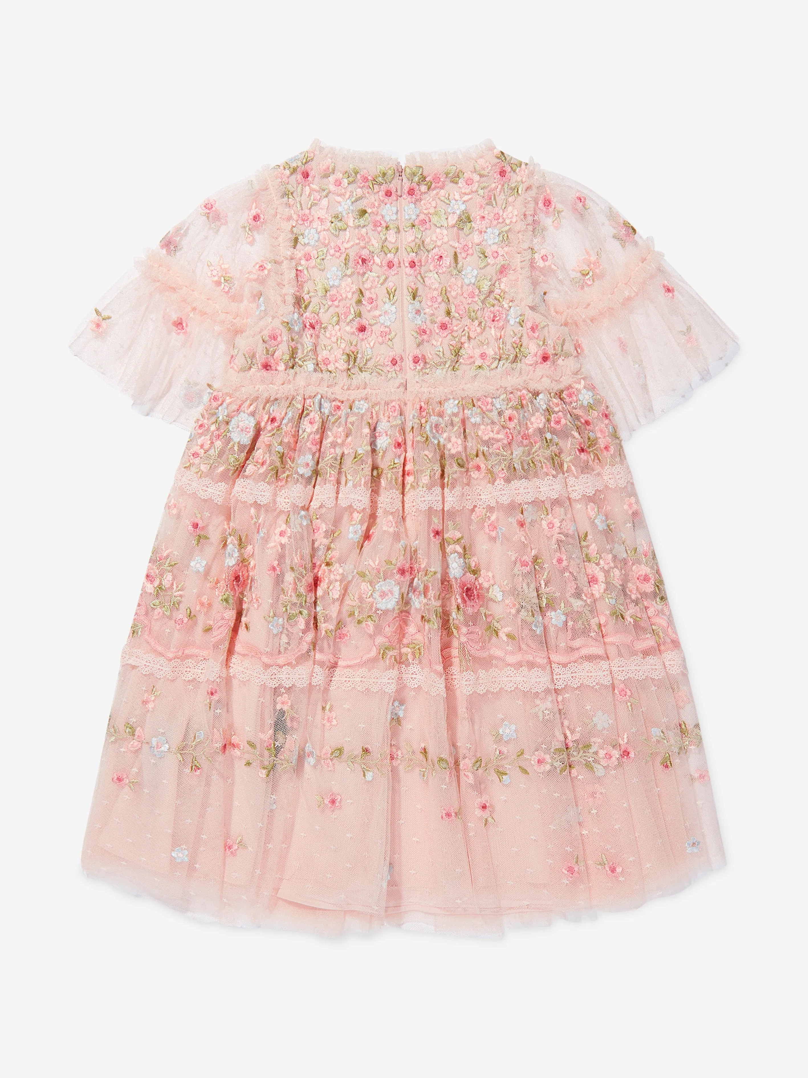 Needle & Thread Girls Ribbon Bouquet Dress In Pink