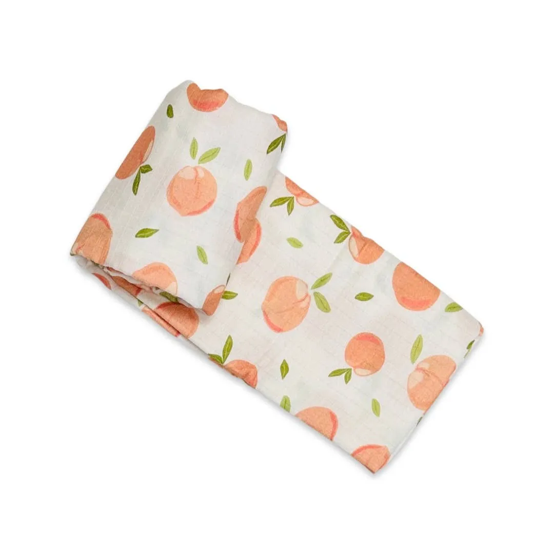 Peaches Muslin Swaddle Baby Blanket