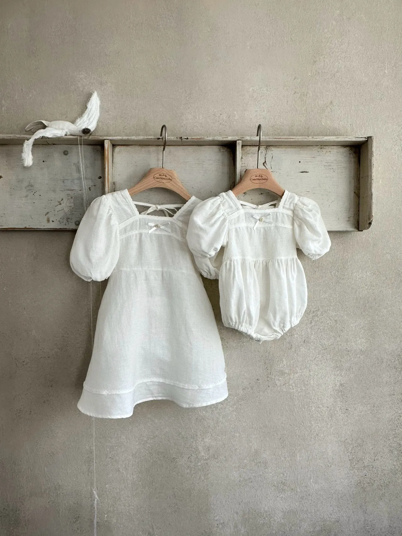 Relief Linen Romper