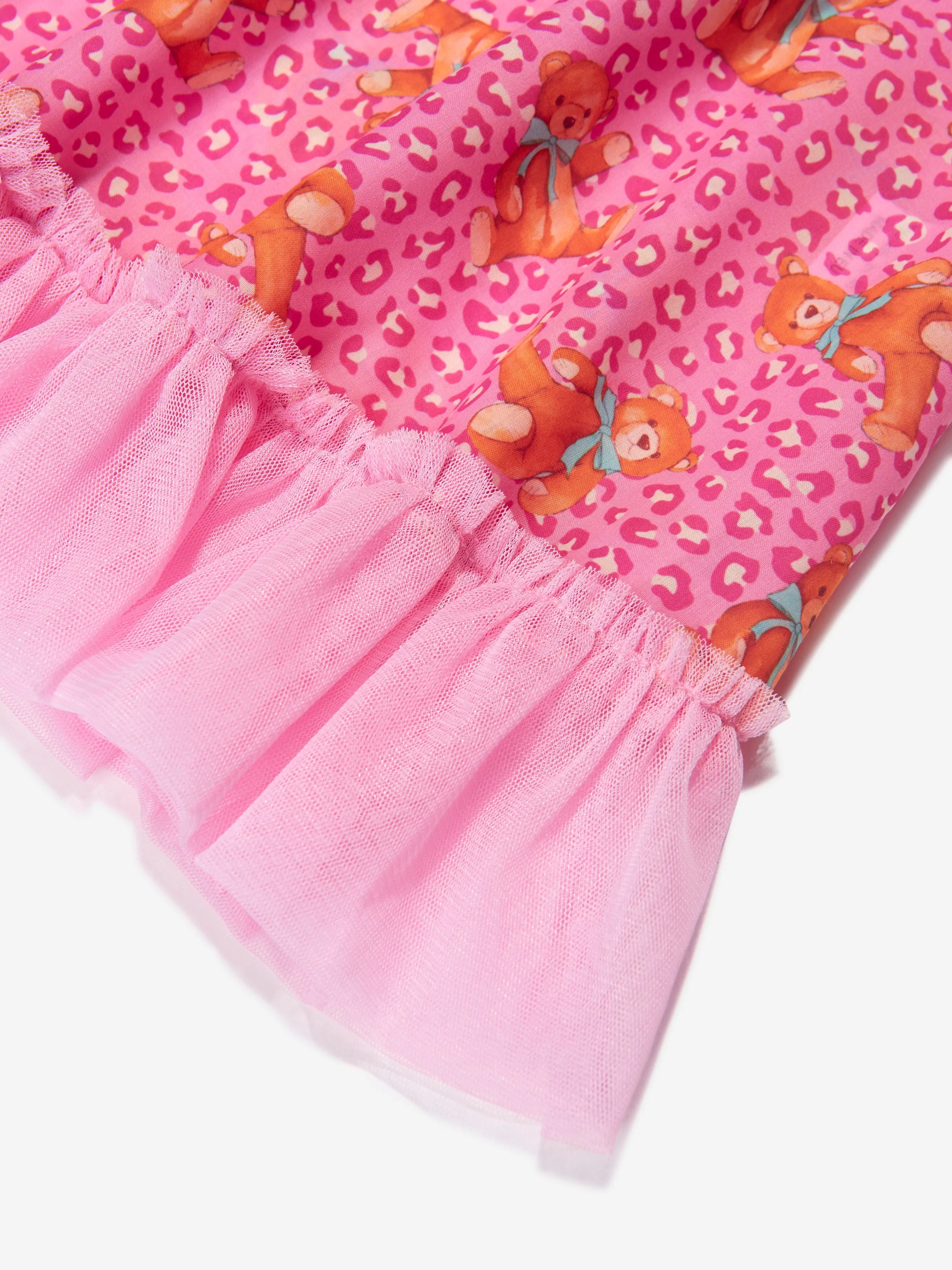 Selini Action Girls Teddy Bear Beach Dress in Pink