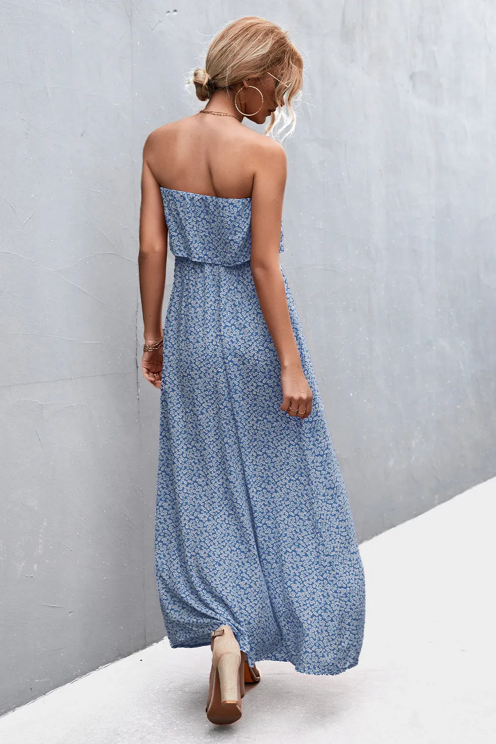 Strapless Split Maxi Dress - 5 colors