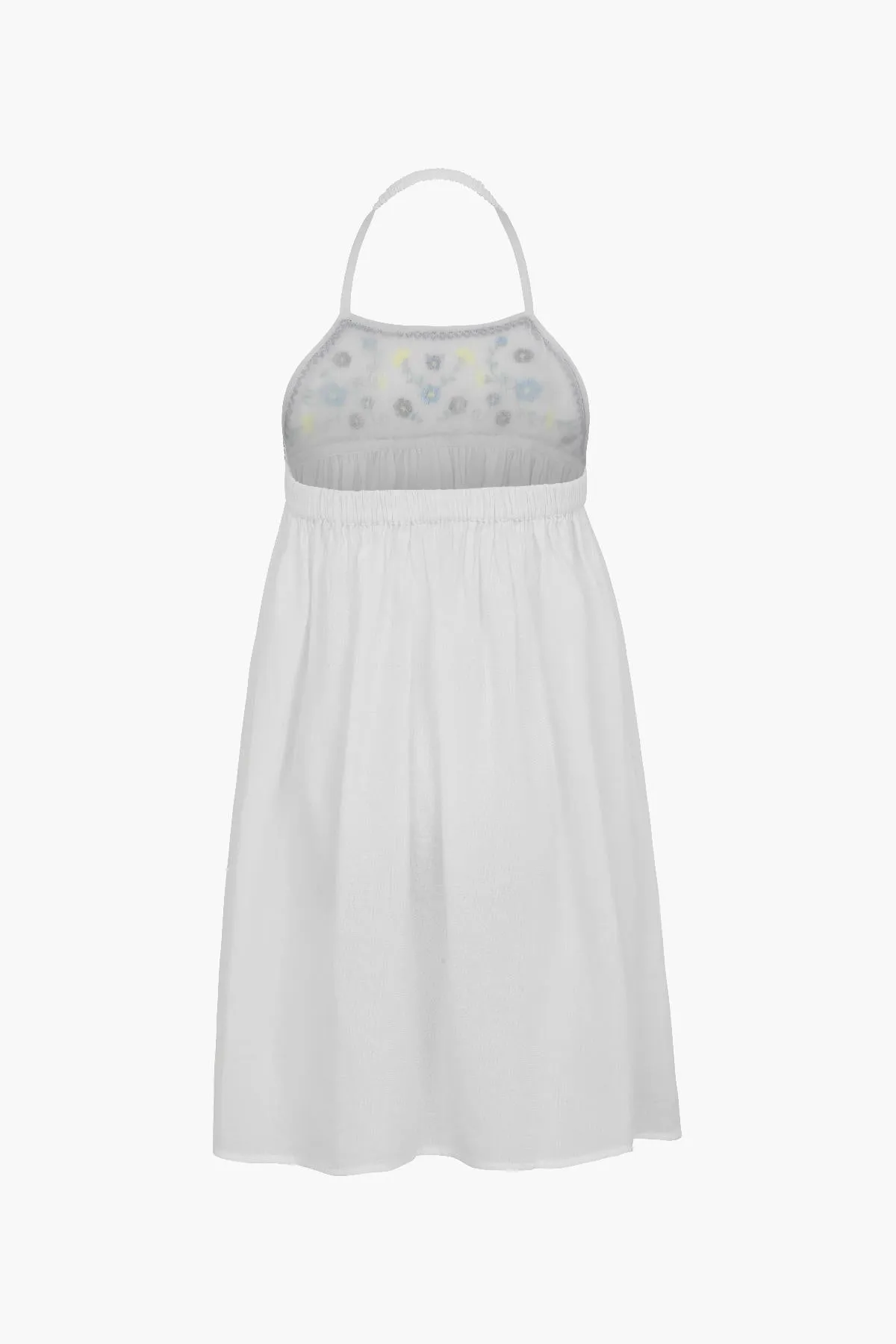 Sunuva White Embroidered Halter Neck Girls Dress (Size 9/10 left)