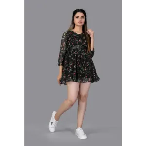 Trendy Georgette Digital Printed Top For Women