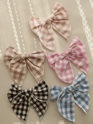 Vintage Stylin' Plaid Bow Hair Clip