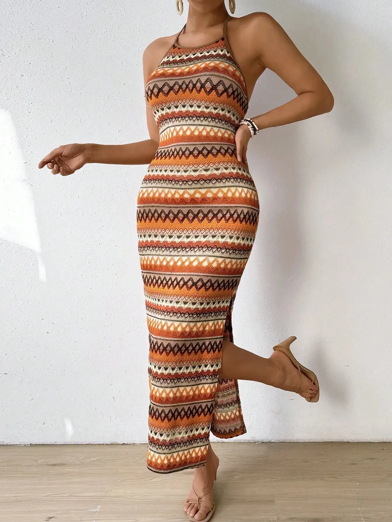 ZigZag Patterned Boho Dress